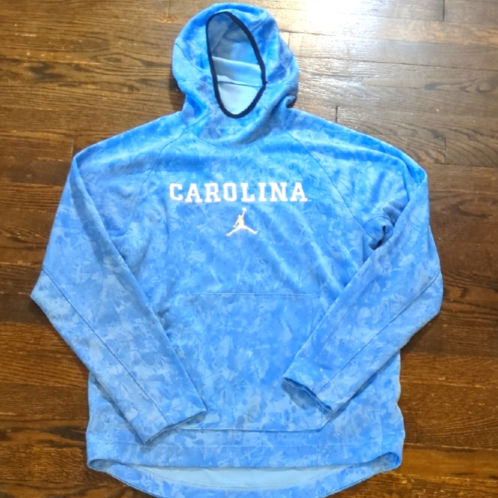 Jordan Light Blue UNC Carolina Hoodie Large